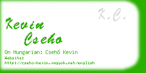 kevin cseho business card